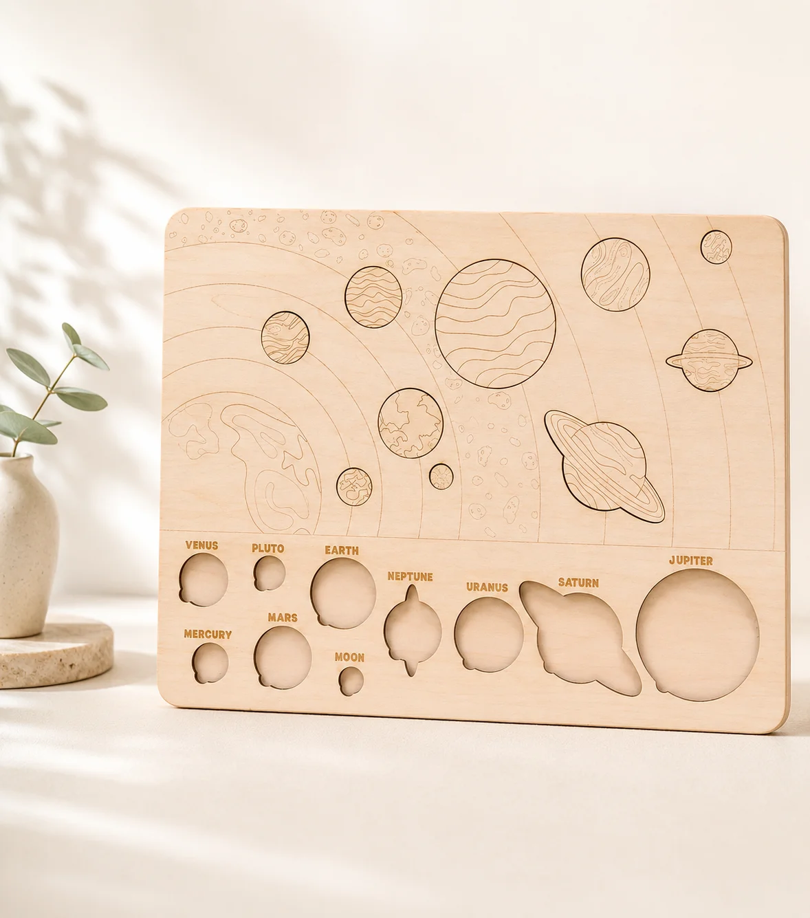 Hölzerner Planet Puzzel
