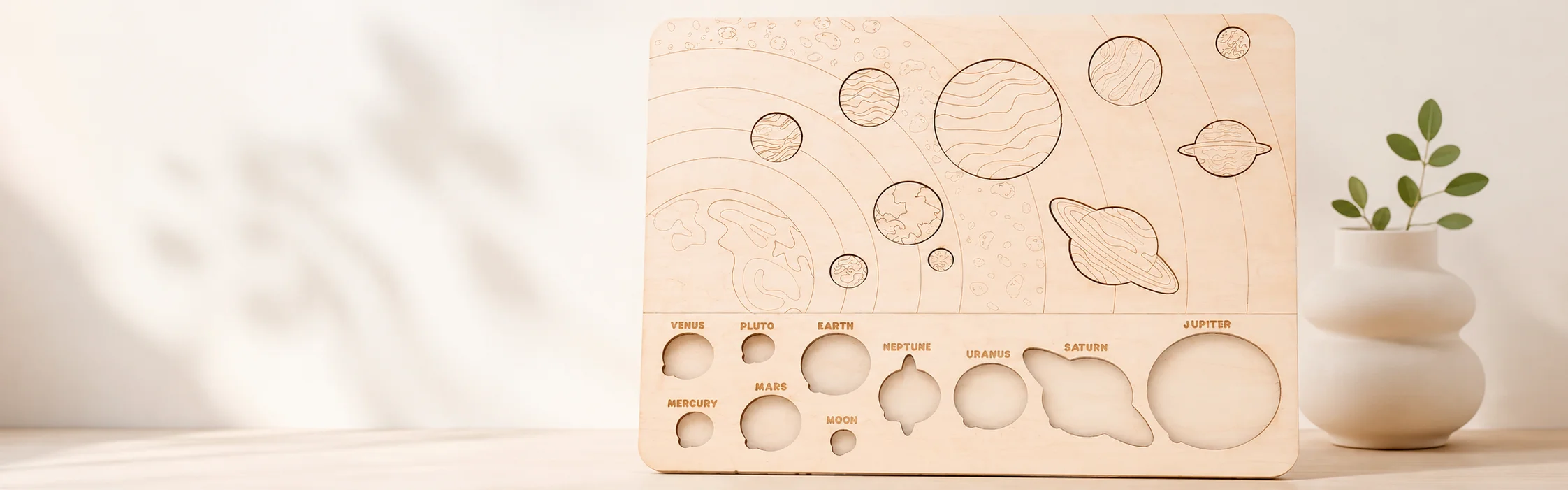 Hölzerner Planet Puzzel