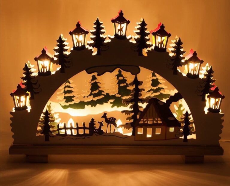 Laser geschnittene hölzerne Weihnachts nacht lampe