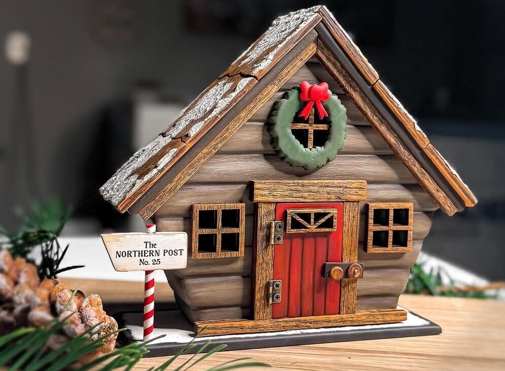 Laser geschnittenes hölzernes Weihnachts haus Modell-Kit mit einem Donner Laser-Maschine gemacht