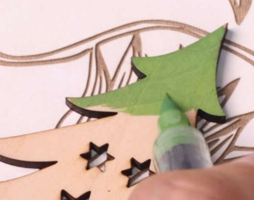Malerei laser geschnittene Holz ornament teile mit Farbe