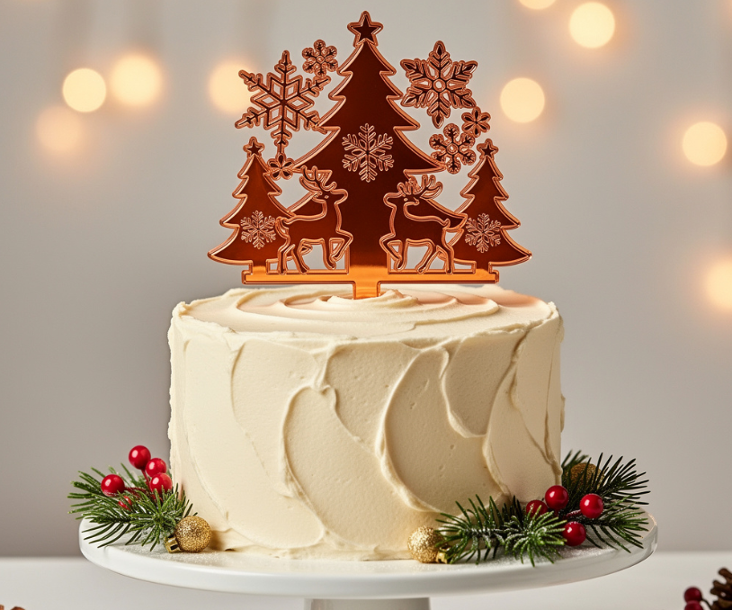 Laser geschnittener Weihnachts kuchen topper