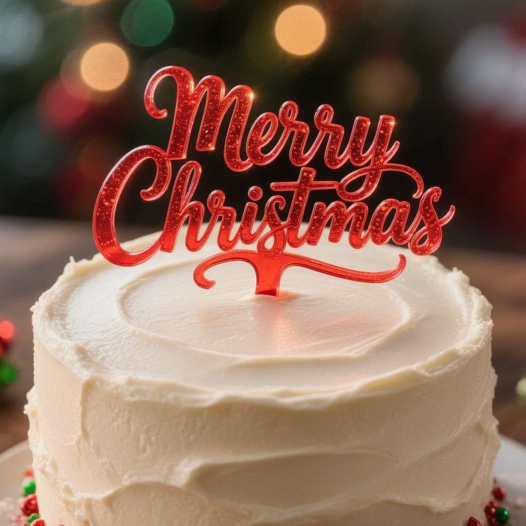 Laser gravierte Weihnachts kuchen Topper