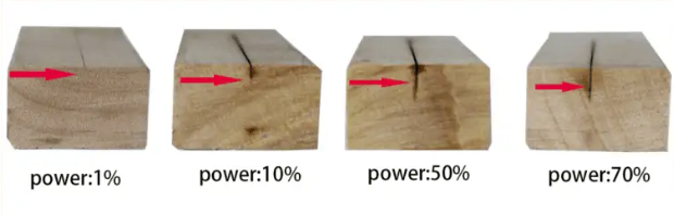 Power-Setting-Effekt für Laser gravur Holz