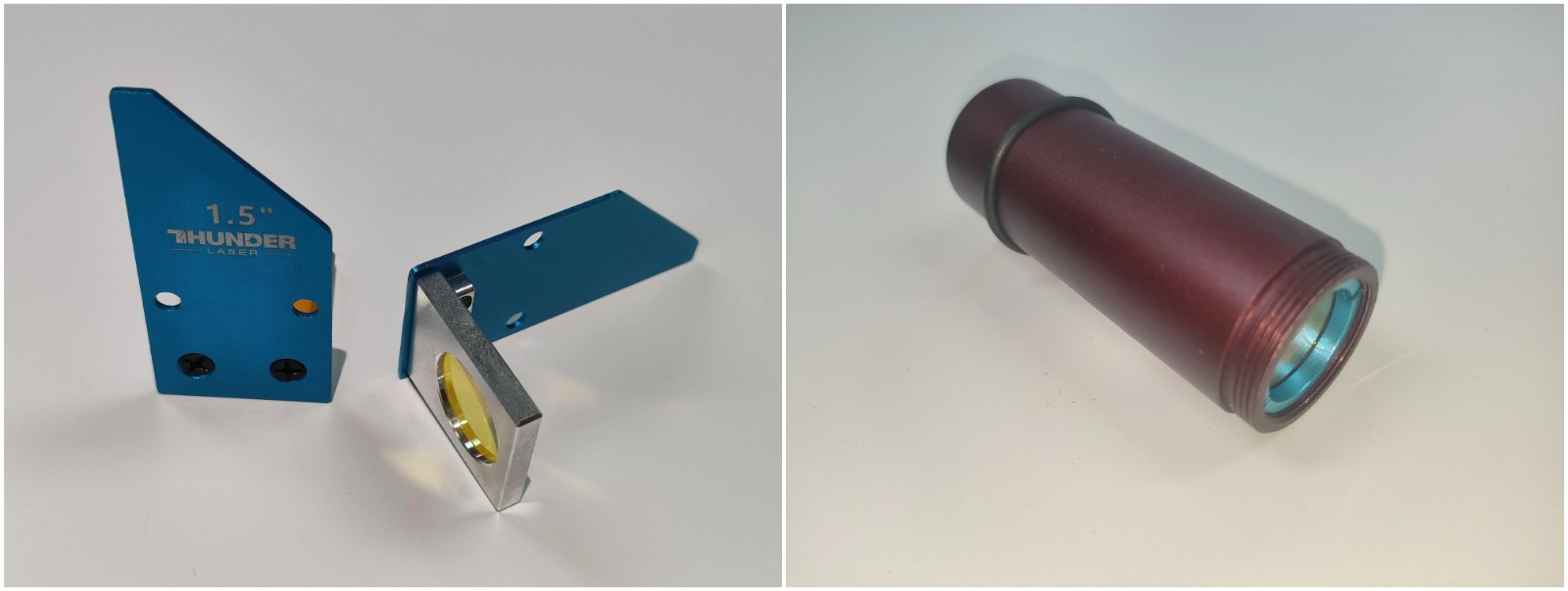 Ein Bild, das das Thunder Laser Bolt 1,5 "-Objektiv und das Thunder Laser Nova 1,5"-Objektiv zeigt. Ein Bild, das das Thunder Laser Bolt 1,5 "-Objektiv und das Thunder Laser Nova 1,5"-Objektiv zeigt.