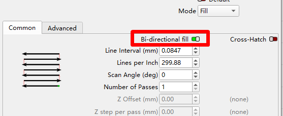 Die bidirektion ale Füllung kann die Gravur effizienz verbessern, indem sie den Leerlauf reduziert Die bidirektion ale Füllung kann die Gravur effizienz verbessern, indem sie den Leerlauf reduziert