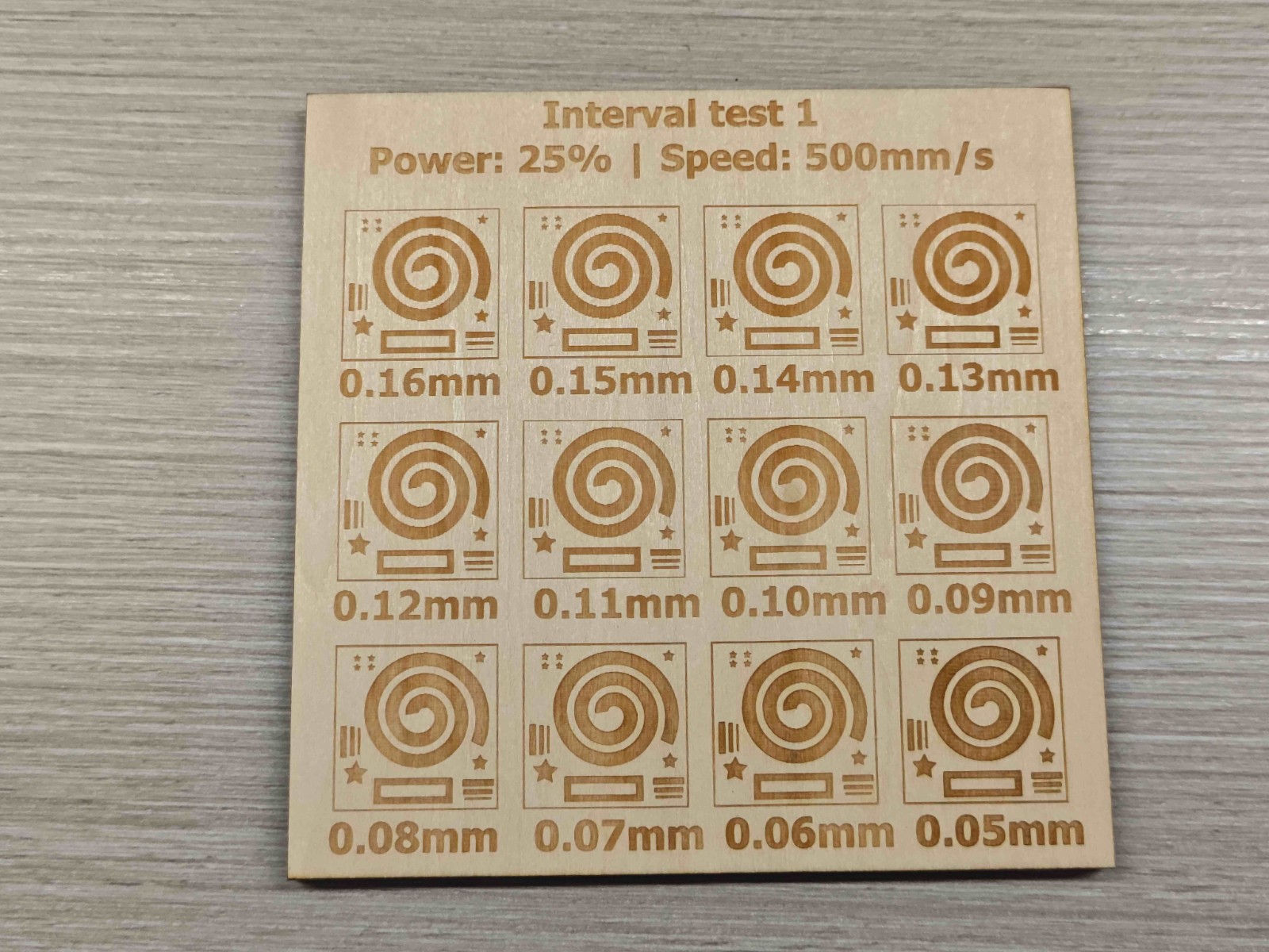Ein Intervall test mit einer Thunder Bolt 30W RF-Laser maschine Ein Intervall test mit einer Thunder Bolt 30W RF-Laser maschine