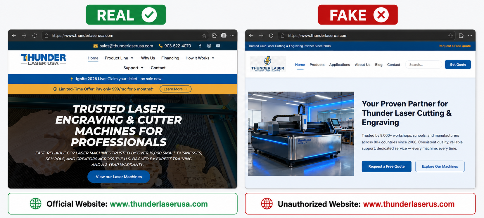 Donner Laser echt gegen gefälschte website.png