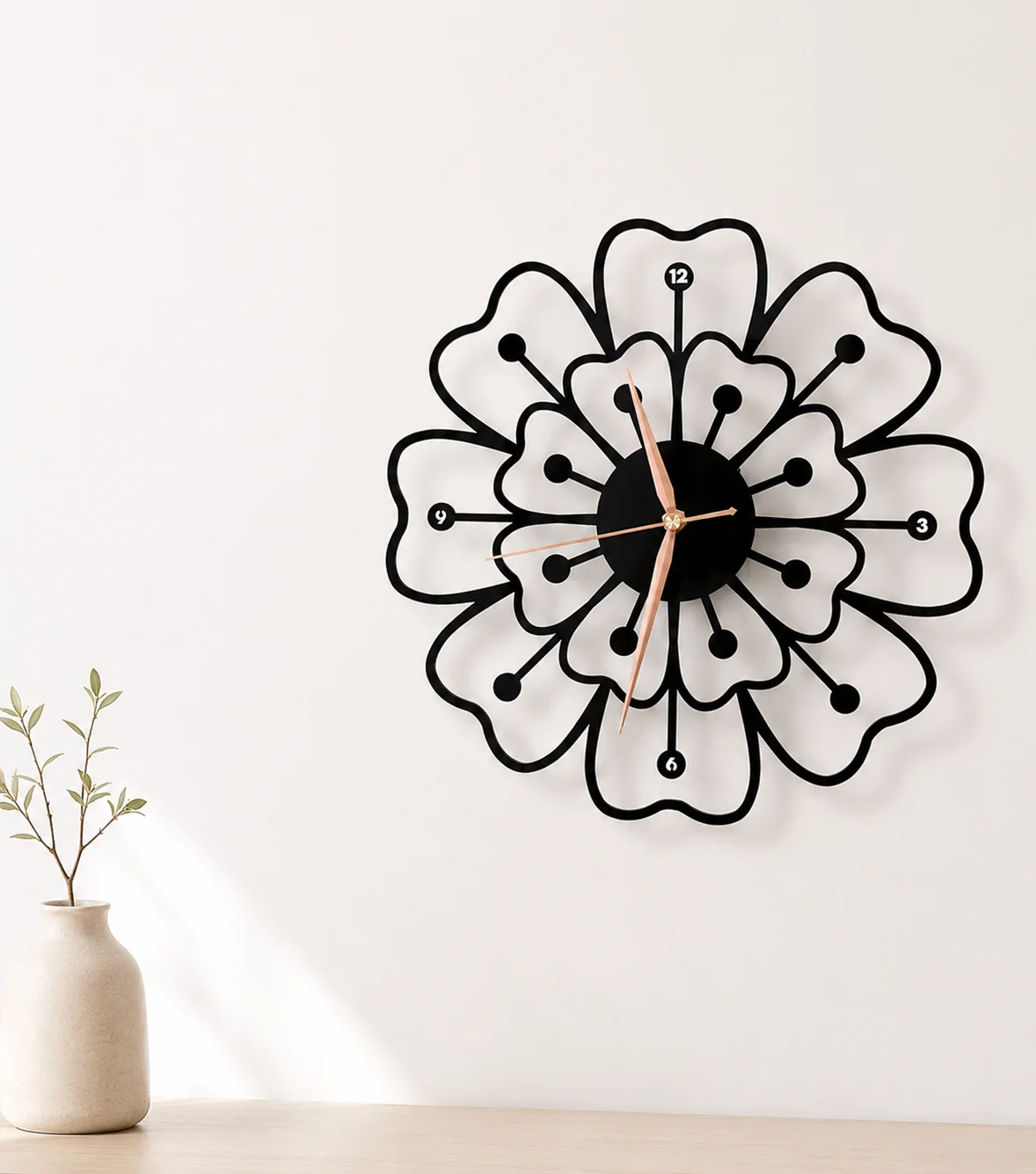 Acryl-Blumen uhr