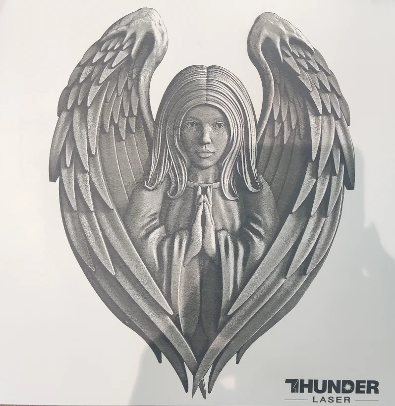 laser engraved photo on ceramic